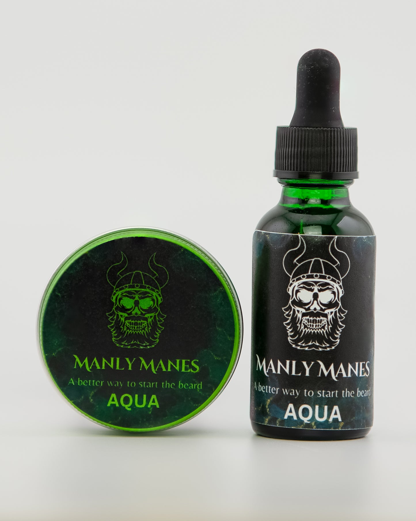 Beard Oil & Balm Aqua Set 1oz