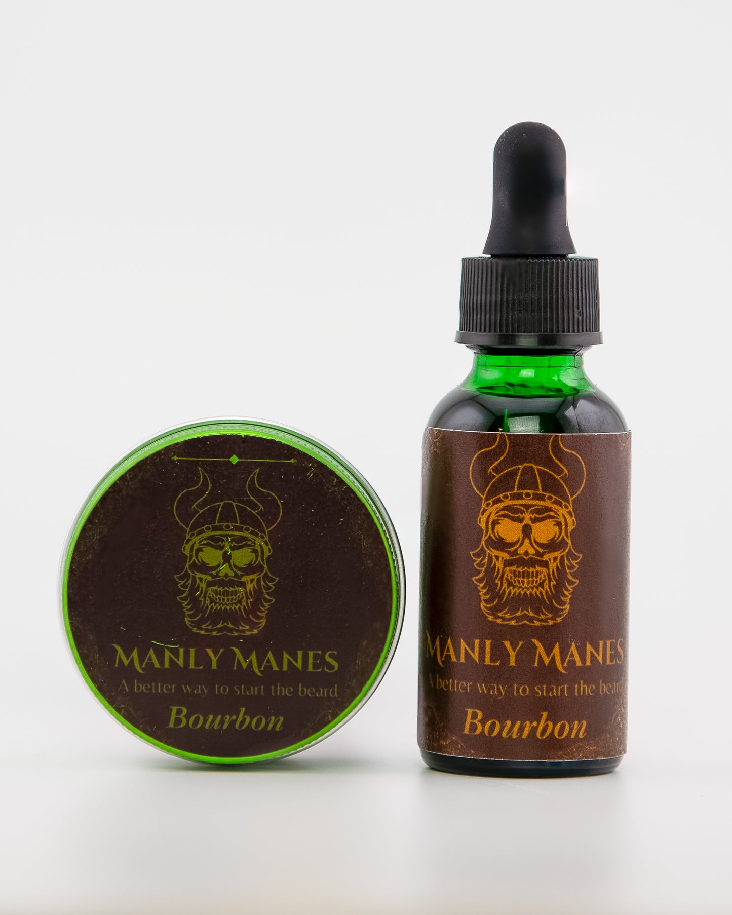 Beard Oil & Balm Set 1oz Bourbon